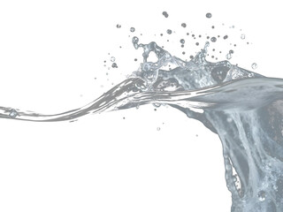 Wall Mural - water splash isolated on white