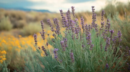 close view of lavender flowers on field at summer