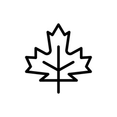 Maple leaf icon logo sign set vector outline