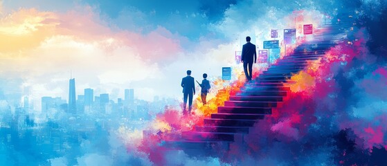 Wall Mural - A Mentor's Guidance Navigating the Path of Growth and Success