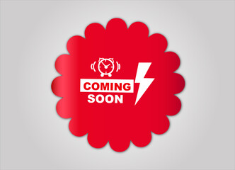 red flat sale banner for coming soon banner and poster