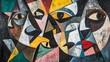 © Ziyan - Colorful cubist painting of abstract faces