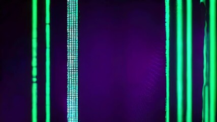 Abstract background with glowing digital code lines.