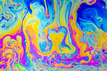 Wall Mural - psychedelic multicolored background abstract. rainbow colors. patterns background. photo macro shot 