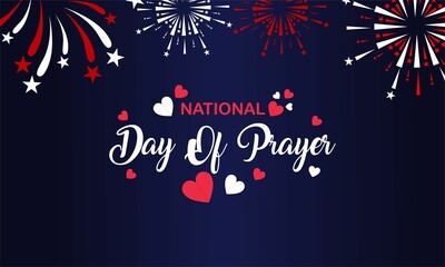 National day of prayer in United States. Suitable for Poster, Banners, background and greeting card.	