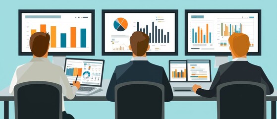 Dynamic Team Collaboration in Data Analytics A Flat Design Approach to Visualizing Insights and Performance Metrics