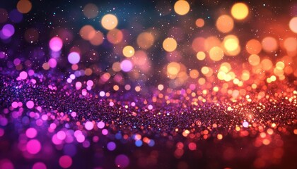 Wall Mural - Glitter explosion with glowing AR light and sparkle effects, vibrant party atmosphere, dynamic lighting, photorealistic