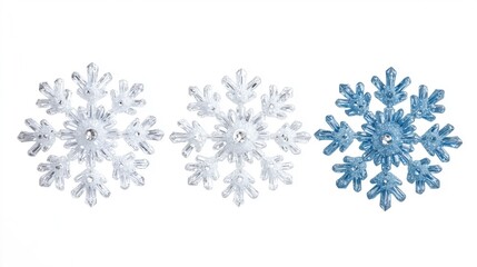 Beautiful Decorative Snowflakes Set for Winter Holiday Decoration Perfect for Christmas Cards and Seasonal Crafts