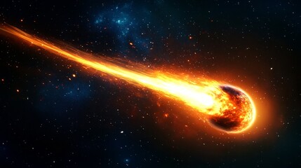 Wall Mural - comet tail in deep space. generative ai