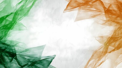 Wall Mural - vibrant swirls of green and orange a celebration of culture and unity in motion with a touch of ethe
