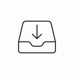 inbox mail icon sign vector