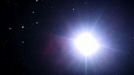 Wall Mural - falling meteorite, asteroid, comet in the starry sky. birth of a new star in universe. beautiful shi