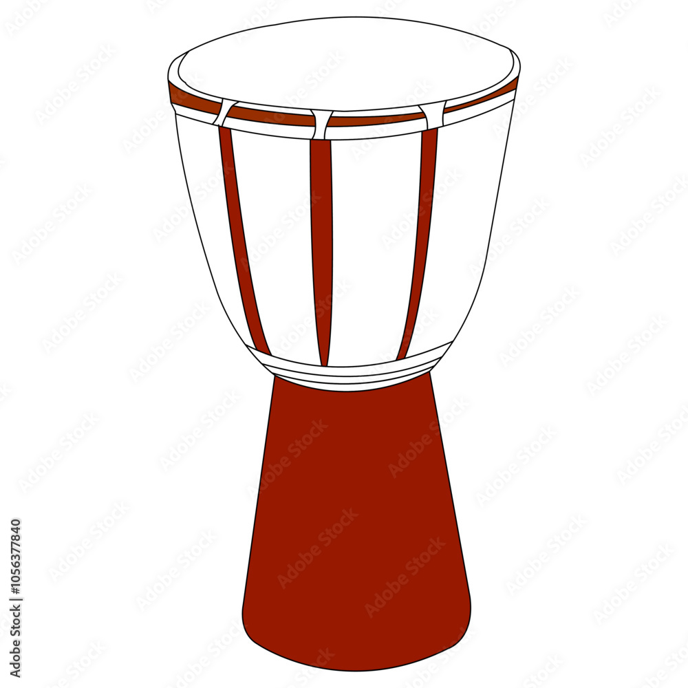 Traditional Djembe Drum Vector Illustration drum, a classic African ...