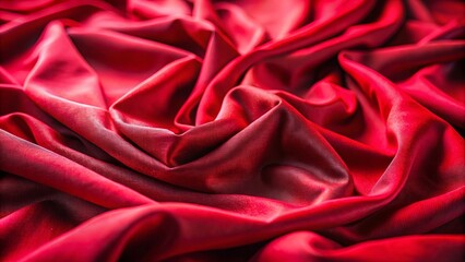 Wall Mural - Abstract Drapery of Crimson Silk, Exhibiting the Luxurious Flow of a Rich Fabric, Delicate and Soft to the Touch