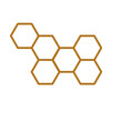 © Hashslingingslasher - Wooden polygon wall shelf