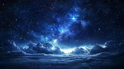 Space night sky and star background generative ai