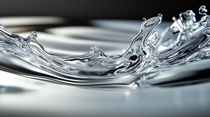 Aufkleber - Energetic Splash of Water in Motion with a Smooth Background : Generative AI