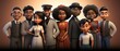 © GenerativeAIpicture - Diverse Characters Celebrating Black History Month