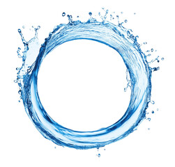 Aufkleber - High-Quality PNG round water gyre splash isolated on white background – High Resolution