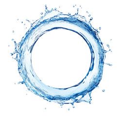 Aufkleber - High-Quality PNG round water gyre splash isolated on white background – High Resolution