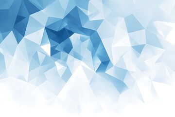Abstract Blue and White Low Poly Geometric Pattern