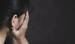 © Tinnakorn - Abused women blurred background. Stop violence against women. Intimidation and abuse of women.  Physical and psychological harassment. Emotional and psychological violence.