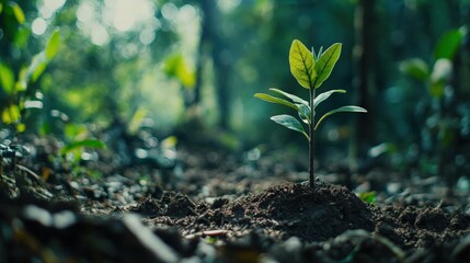 A time-lapse of a tree growing from a seedling to a full tree