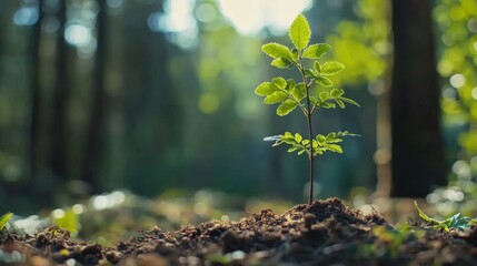 a time-lapse of a tree growing from a seedling to a full tree