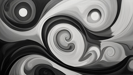 Wall Mural - black and white abstract background