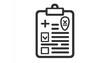 © Abdul - Bold design in a medical chart line icon, representing healthcare records.