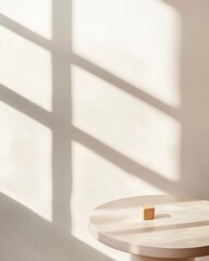 Aufkleber - Warm Minimalist Surface with Bokeh for Seasonal Tranquility - Perfect for Thanksgiving and Christmas