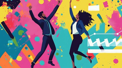 Celebrating Success with a Joyful Dance of Excitement and Enthusiasm