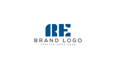 RE logo design vector template design for brand.