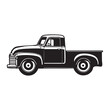 © Shineoxstock - Classic Truck Vector illustration in black and white - Vintage Truck Clipart Design