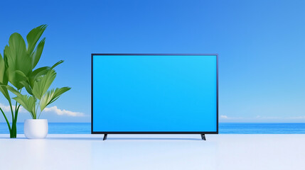  Flat Screen TV on Beach with Ocean View