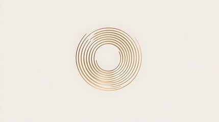 Elegant Minimalist Circular Brand Mark with Simple Line Art Design