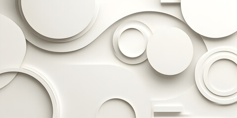 Wall Mural - abstract white circles pattern design