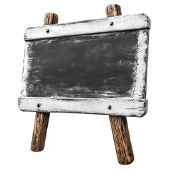 Wall Mural - Blank Chalkboard Sign on Isolated Background