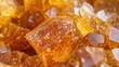 © NFTNexus - Close up of crystallized honey an amber colored substance showcasing intricate details