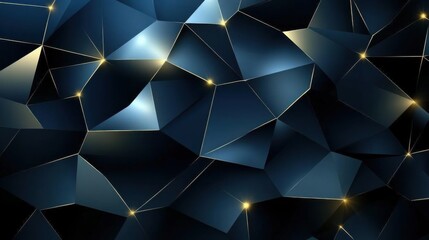 Wall Mural - Luxurious Blue and Gold Geometric Background Design