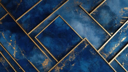 Elegant Dark Blue and Gold Abstract Design Background