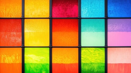 Poster - Vibrant palette of colors showcasing artistic textures and shades for creative inspiration