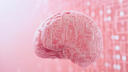 Poster - Exploring the intersection of technology and neuroscience a digital representation of the human brain with circuit patterns