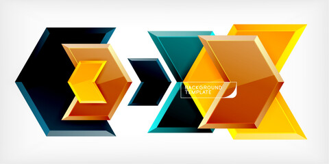 Aufkleber - Technology dynamic arrow geometric background. Vector Illustration For Wallpaper, Banner, Background, Card, Book Illustration, landing page