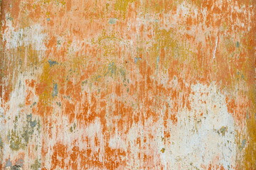 Wall Mural - pattern of old colorful plaster wall with different colors and paint as harmonic background symbolizing time