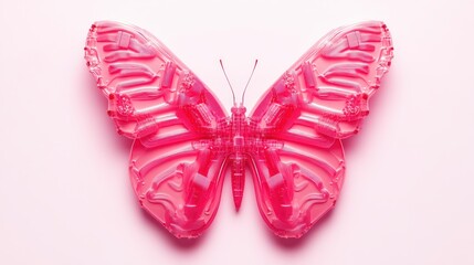 Poster - Captivating pink butterfly a stunning display of nature's beauty and artistic innovation