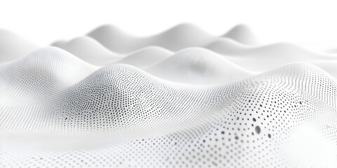 Wall Mural - Abstract White 3D Texture:  A mesmerizing wave of textured white surface, abstract and ethereal, perfect for creating a sense of modern elegance and sophistication.