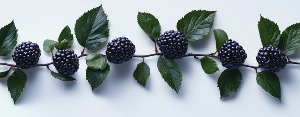 Blackberries and Leaves