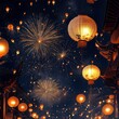 © sok - New Year festival fireworks and lanterns