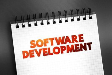 Wall Mural - software development - set of computer science activities dedicated to the process of creating, desi